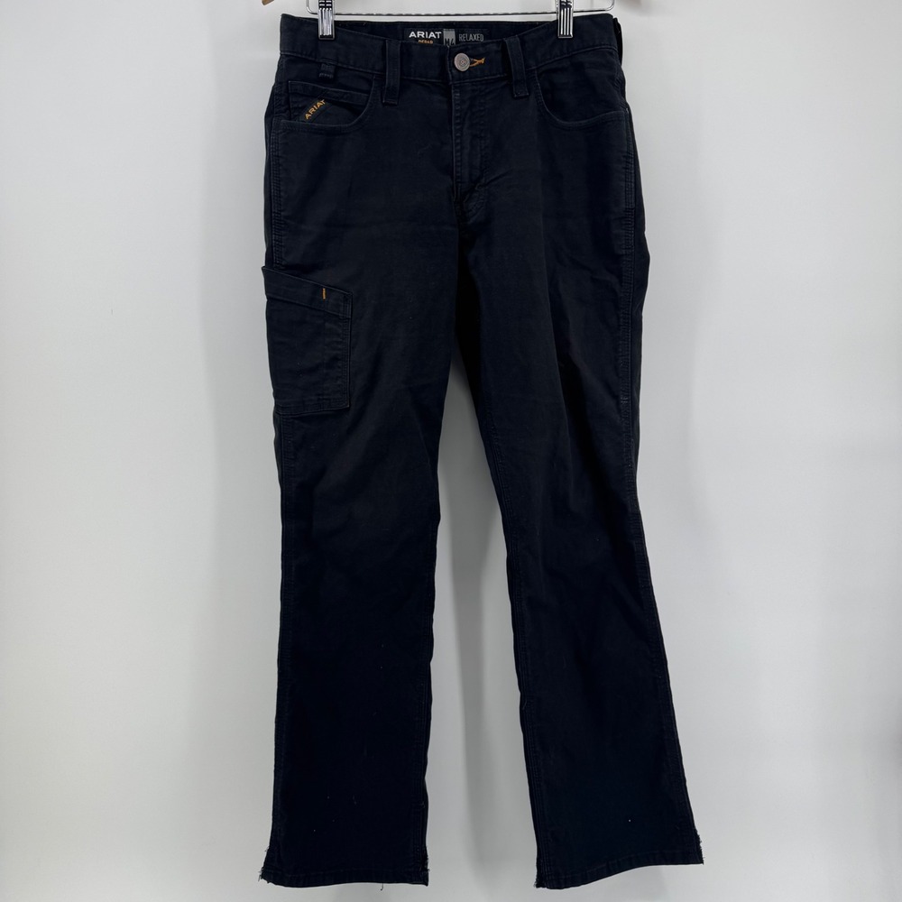 Ariat Canvas Rebar M4 Relaxed Straight Leg Black Pants 30x32 Workwear Gorpcore